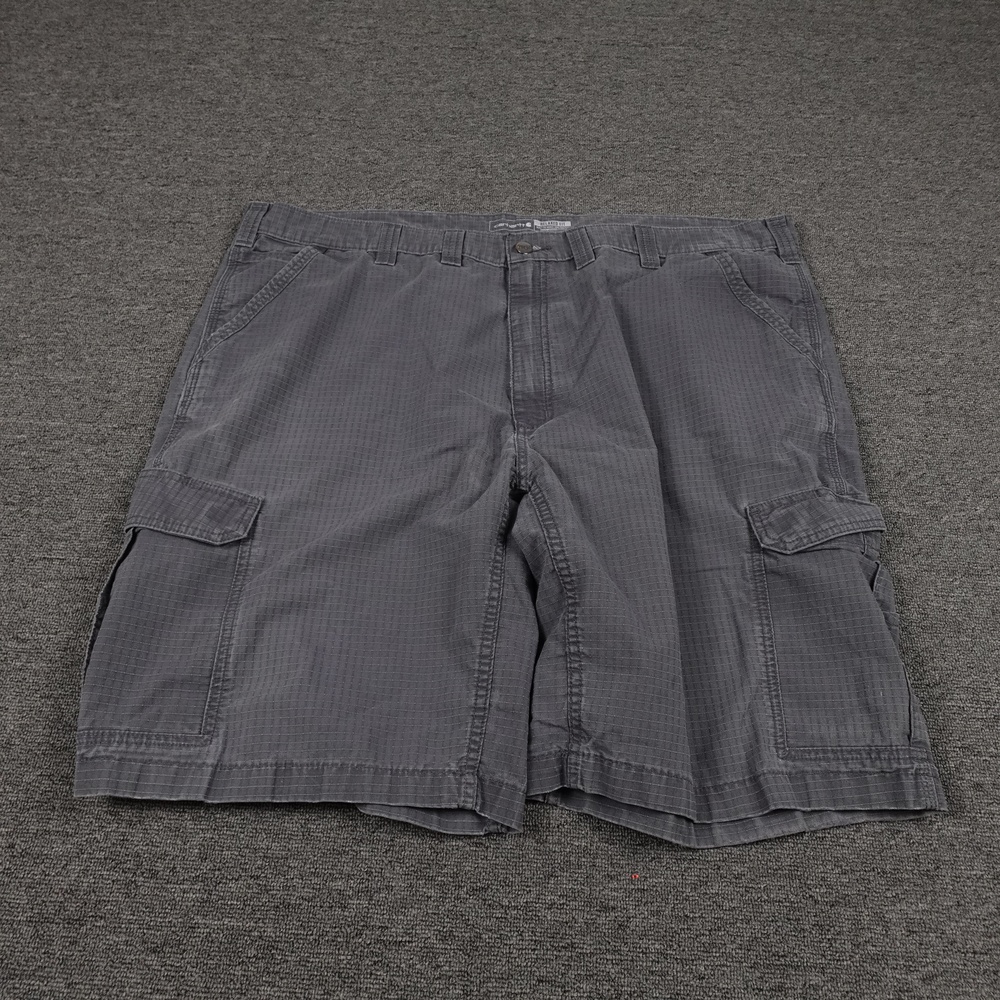 Carhartt Cargo Shorts Mens 46 Gray Ripstop Canvas Relaxed Fit 11 Inseam Workwear